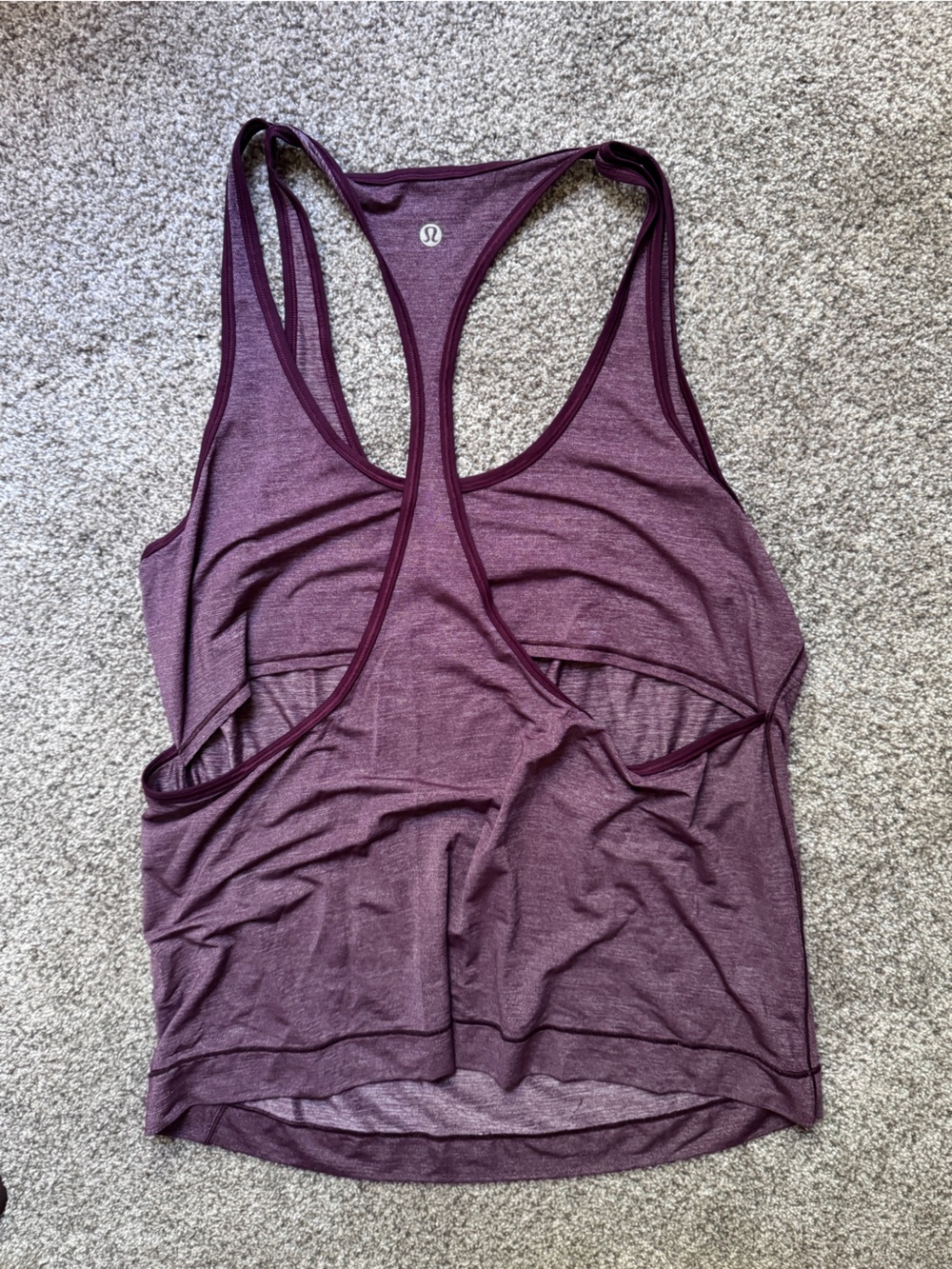 lululemon athletica Plum Racerback Tank with back cutouts